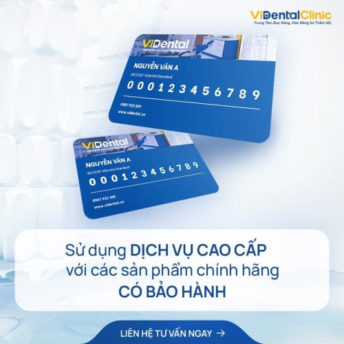 Thẻ bảo hành dịch vụ trọn đời tại ViDental Clinic